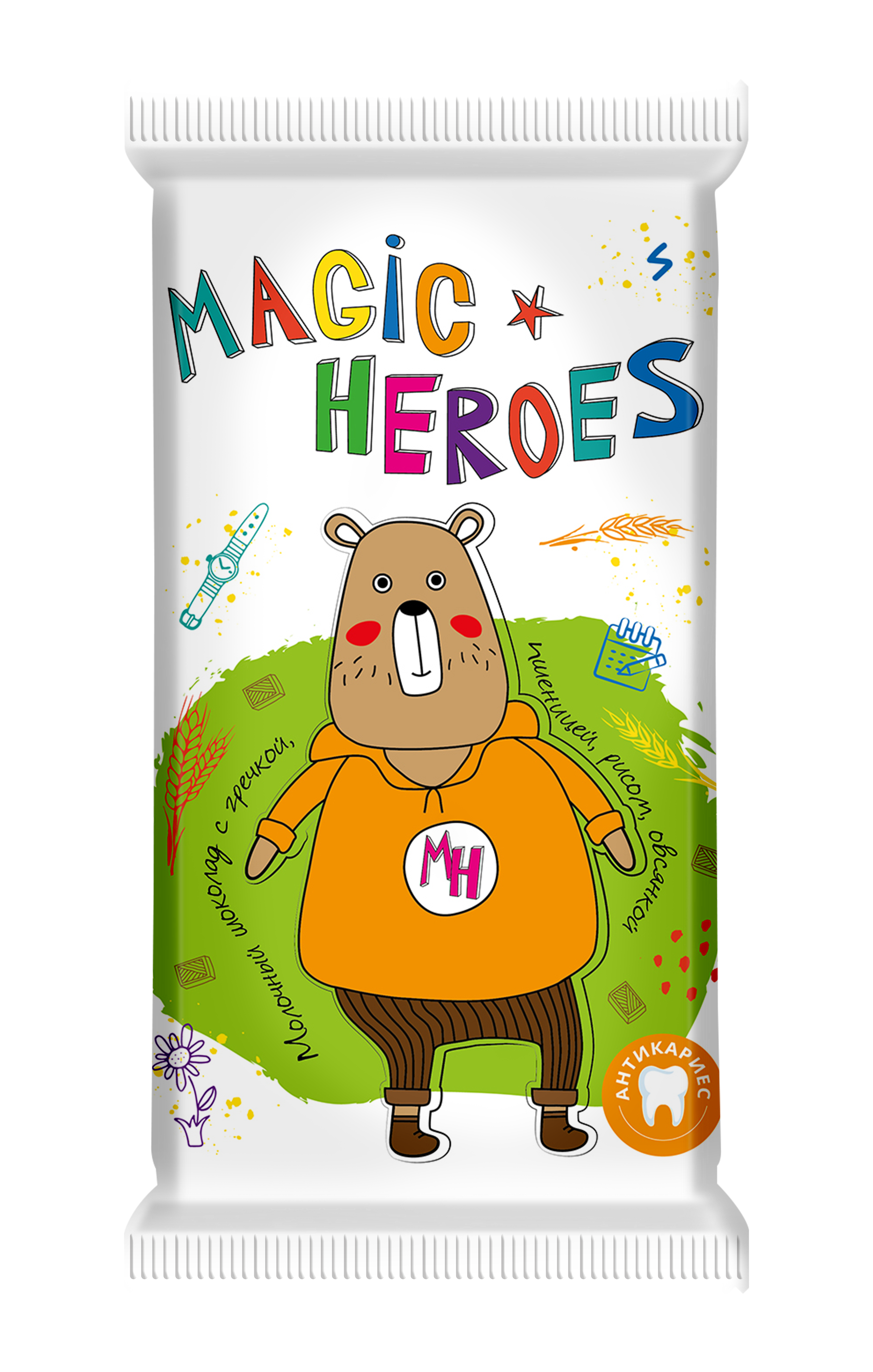 Шоколад молочный Волшебница Magic Heroes со злаками 30х30г - фото 1