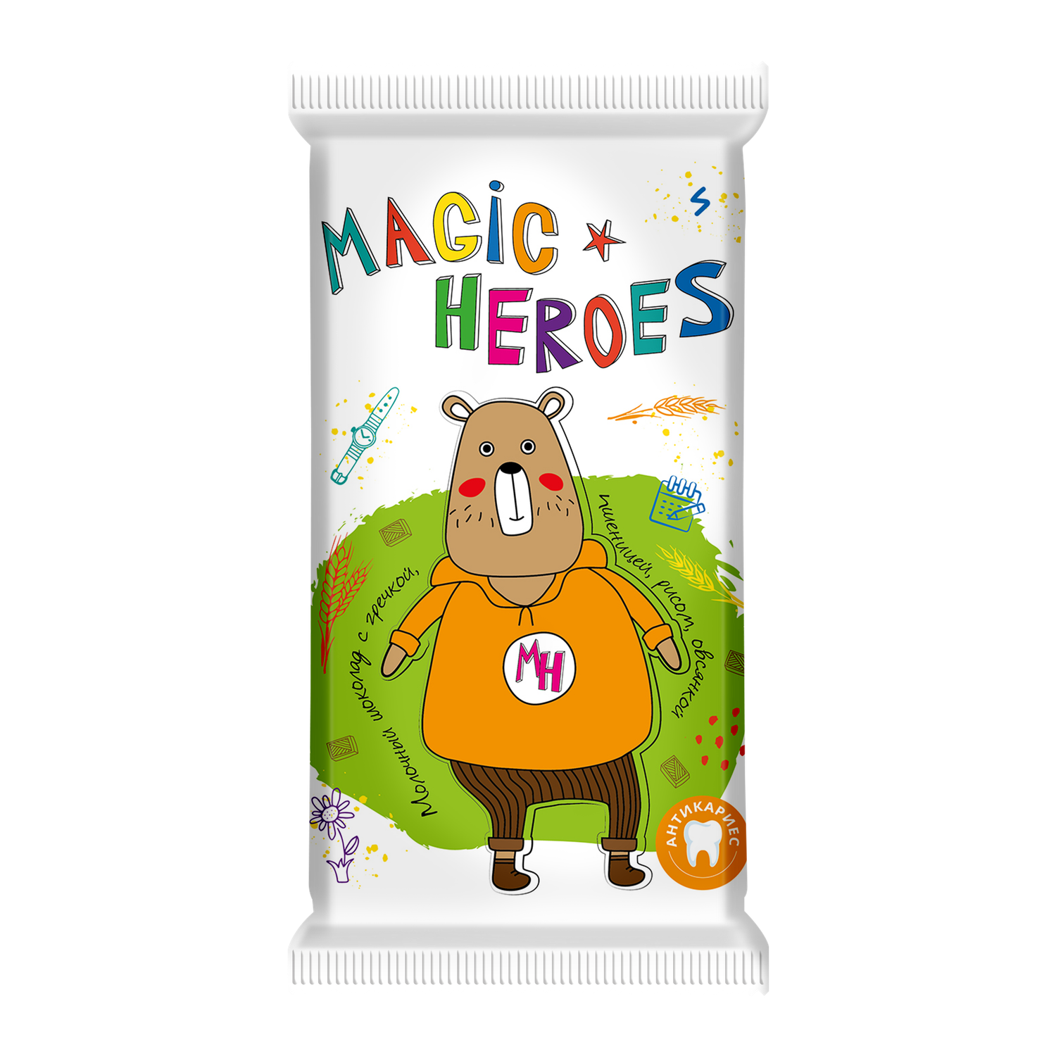 Шоколад молочный Волшебница Magic Heroes со злаками 30х30г - фото 1
