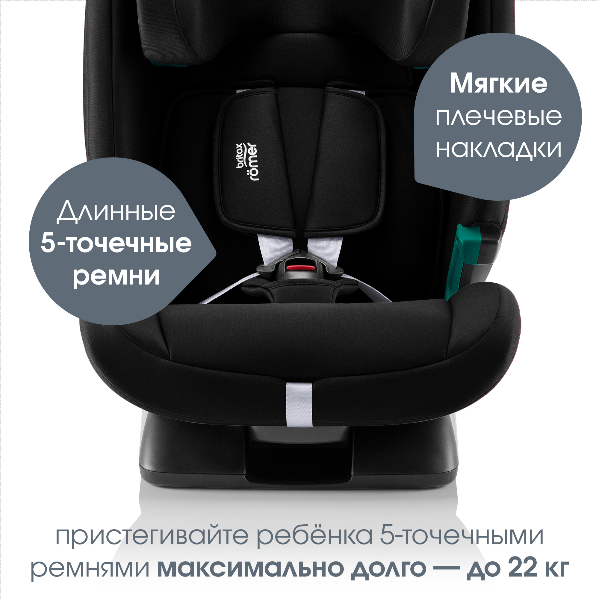 Автокресло Britax Roemer Evolvafix Space Black - фото 6