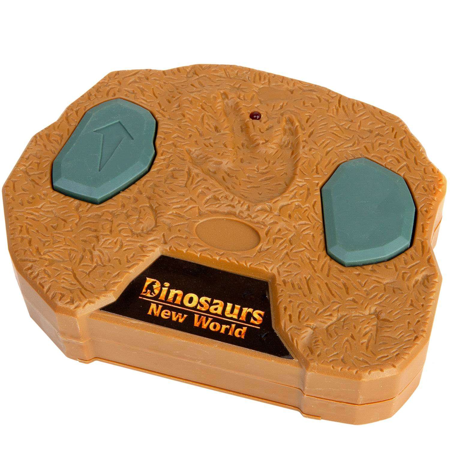 Динозавр на радиоуправлении Junfa Бронтозавр коричневый свет звук движение - фото 3