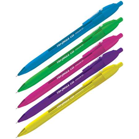 Ручка шариковая BERLINGO Triangle 110 RT Color автоматическая 0.7мм Синяя в ассортименте CBm_07120