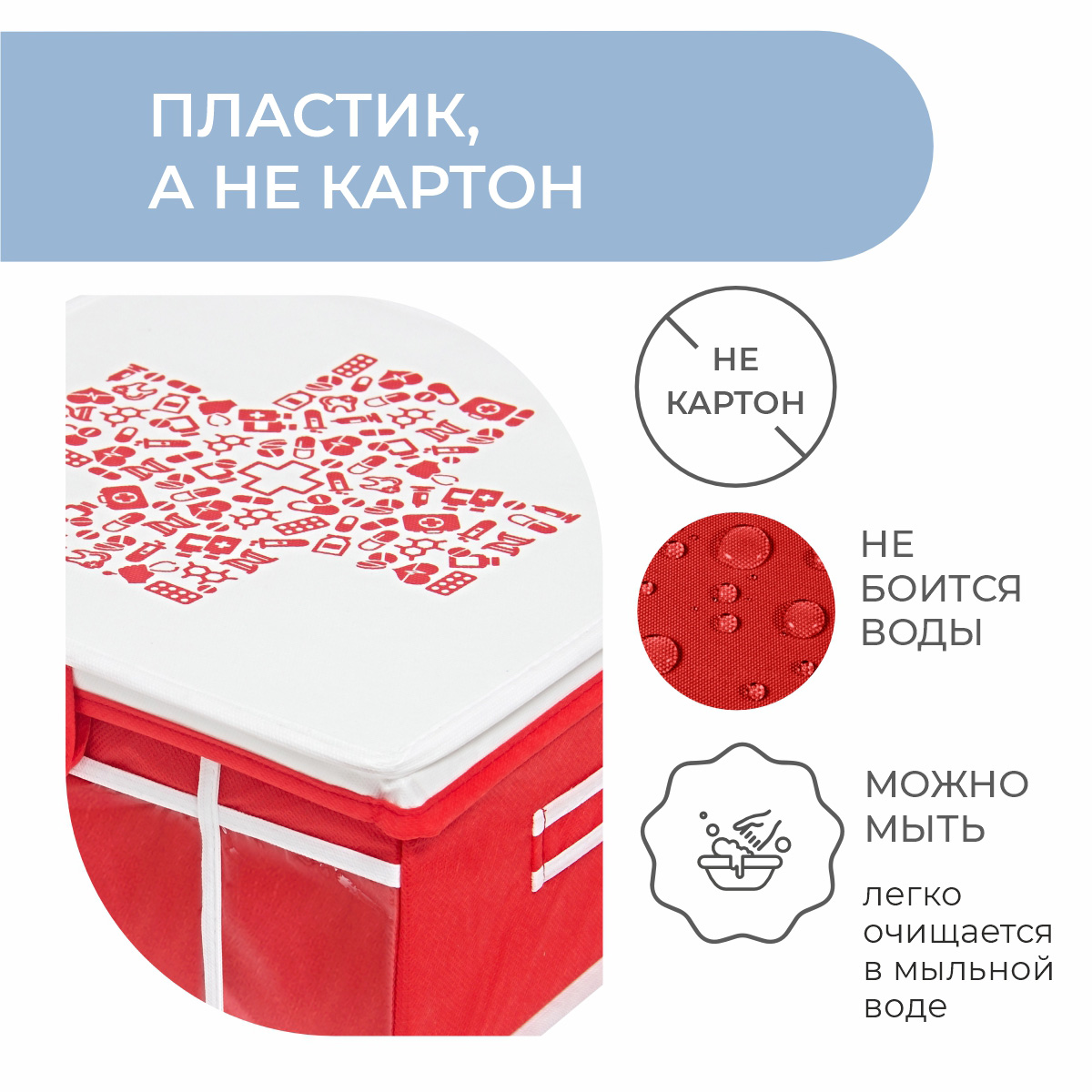 Органайзер Всё на местах Аптечка домашняя универсальная Comfort 30 ячеек