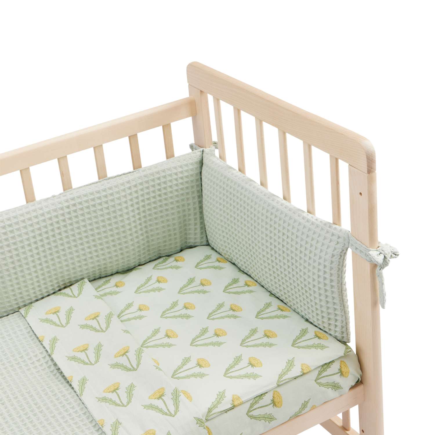 Бортик в кроватку Happy Baby 165х26 см зеленый - фото 14