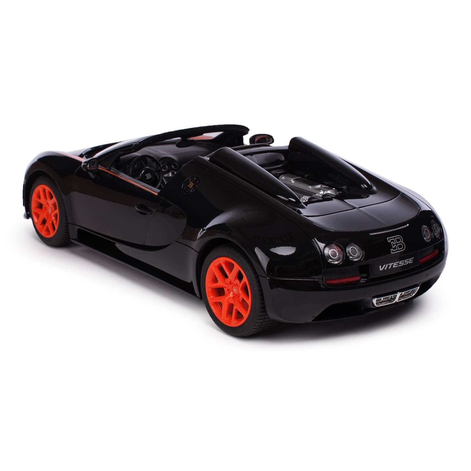 Машинка на радиоуправлении Rastar Bugatti Vitesse USB 1:14 Черная - фото 5