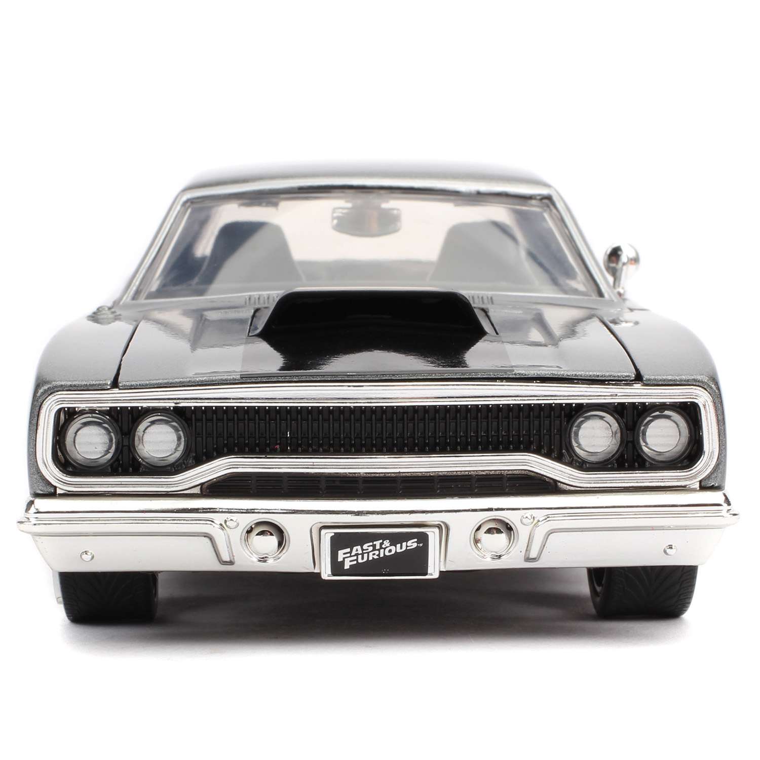 Машина Jada Fast and Furious 1:24 Plymouth Road Runner 1970 Серая 30745 30745 - фото 3