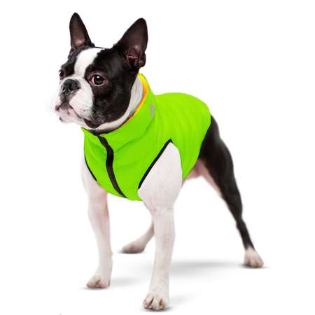 Курточка для собак Airyvest двусторонняя XS 25 Салатовая-Желтая