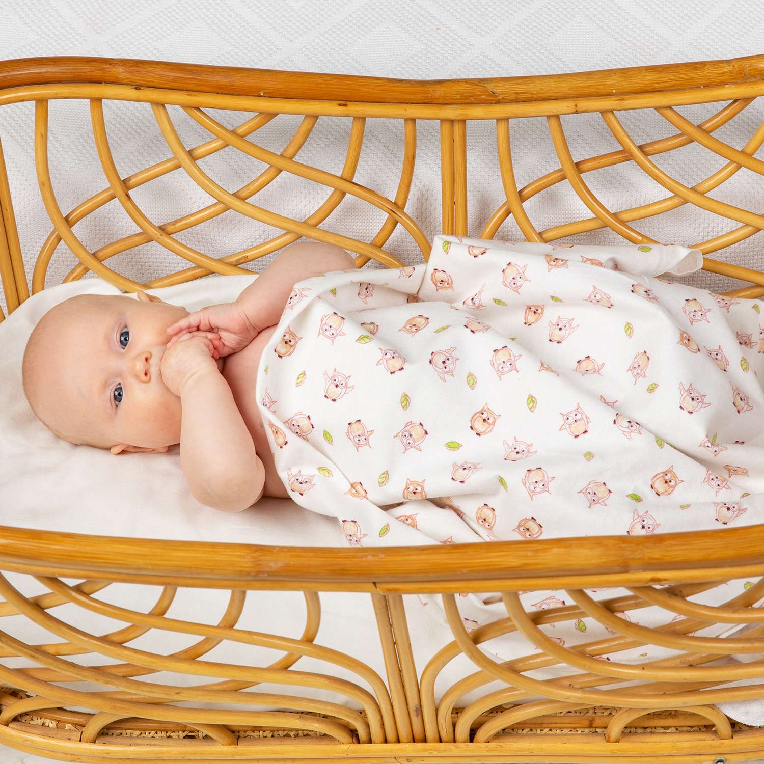 Пеленка фланелевая Чудо-Чадо для новорожденных «Сыночку/Совушки» 85х120см 4 шт - фото 5