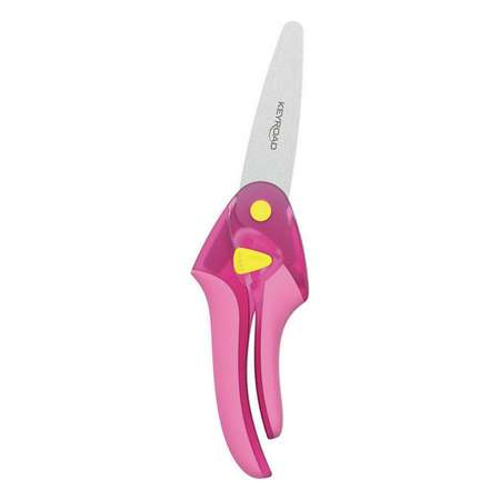 Ножницы KEYROAD Easy-open 15.4 см школьные автооткрытие закругленные лезвия розовые блистер
