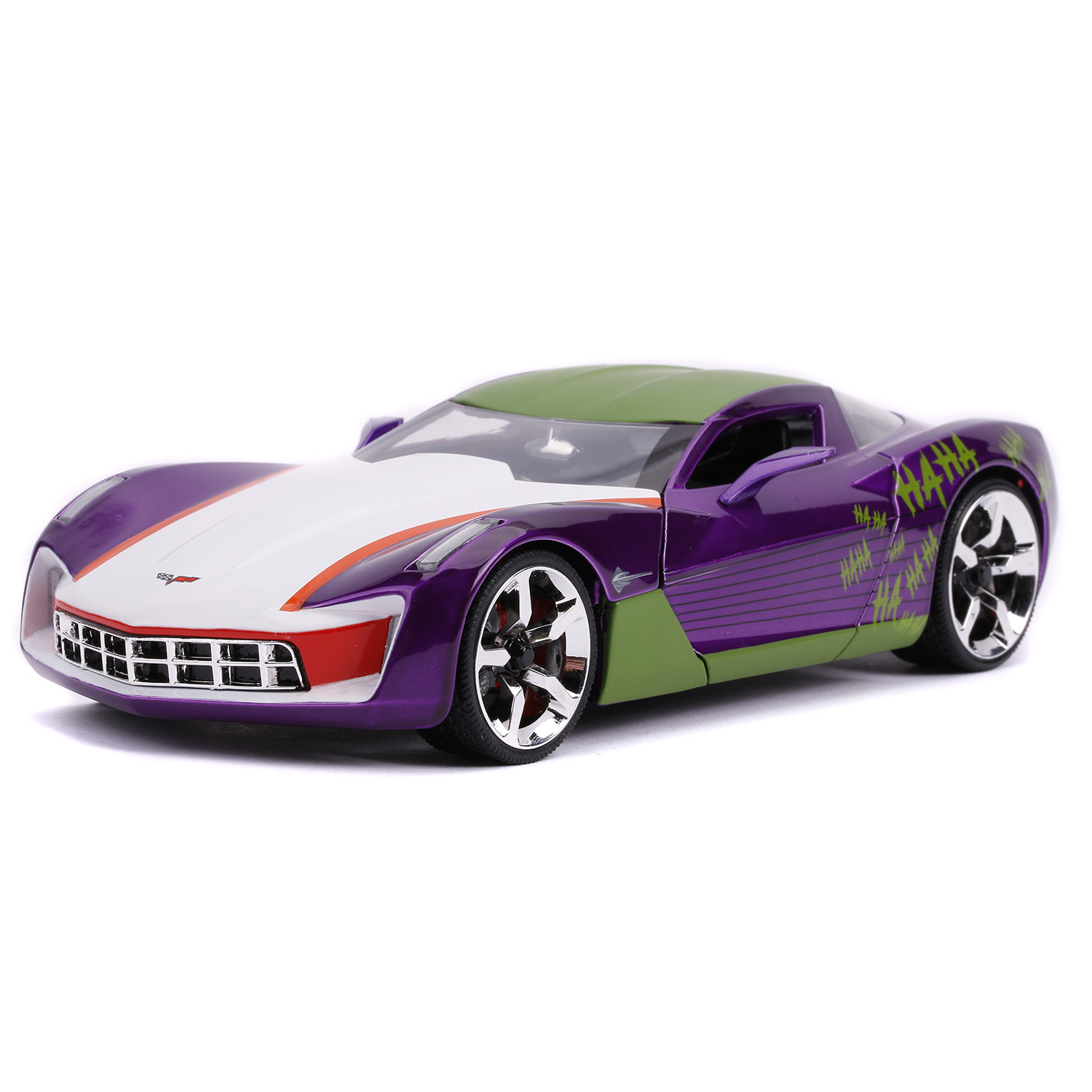 Машина Jada 1:24 Голливудские тачки Chevy Corvette Stingray Concept 2009 +фигурка Джокера 31199 31199 - фото 5