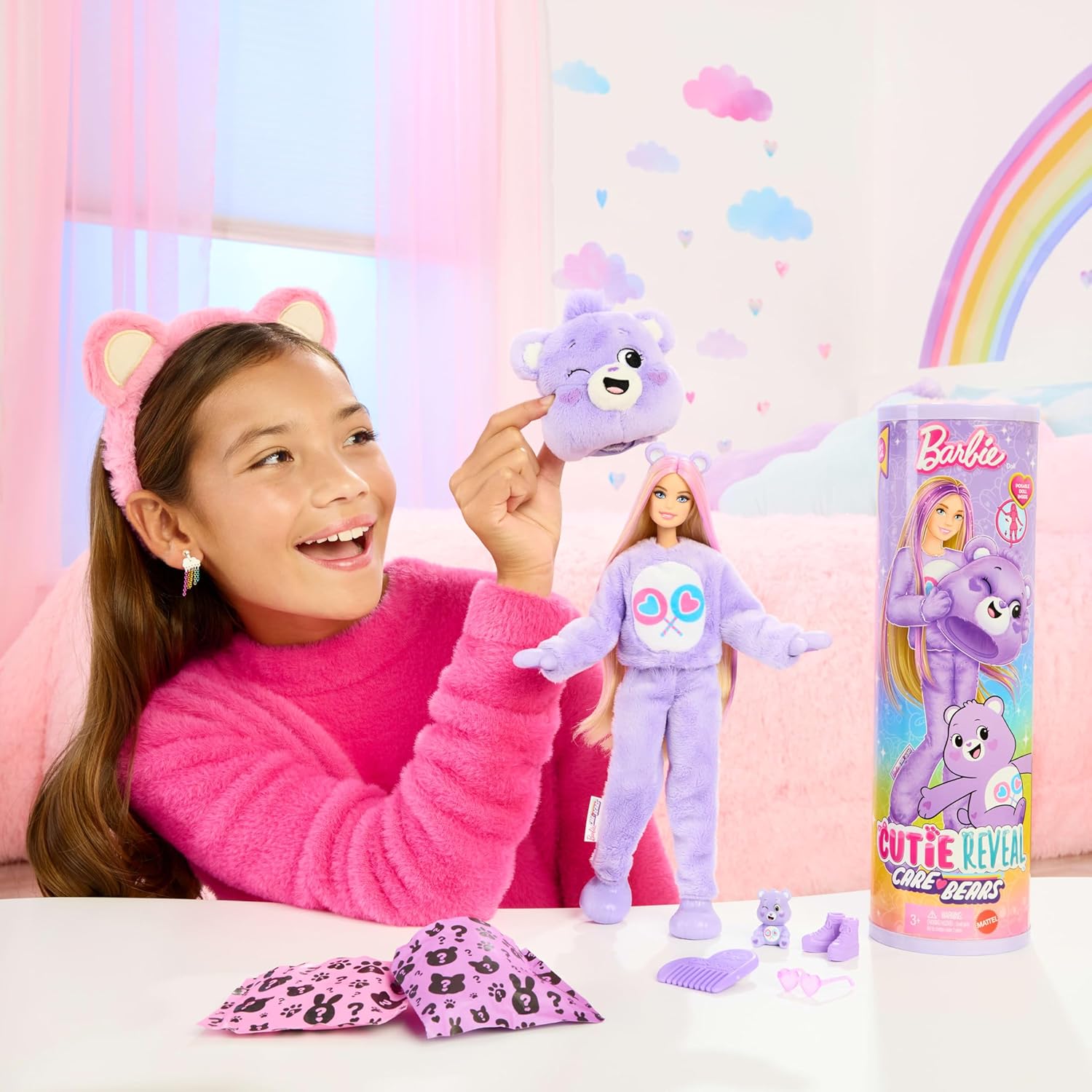 Кукла модельная Barbie Cutie Reveal Grumpy Bear JCN94 - фото 6