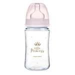Бутылочка для кормления Canpol Babies EasyStart Royal Baby PP с широким горлышком 240мл с 3месяцев Розовый