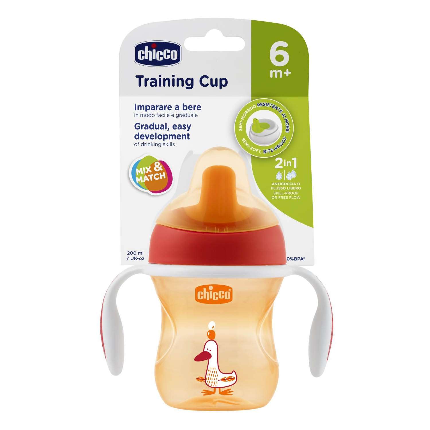 Поильник Chicco Training Cup Оранжевый 00006921310180 - фото 2