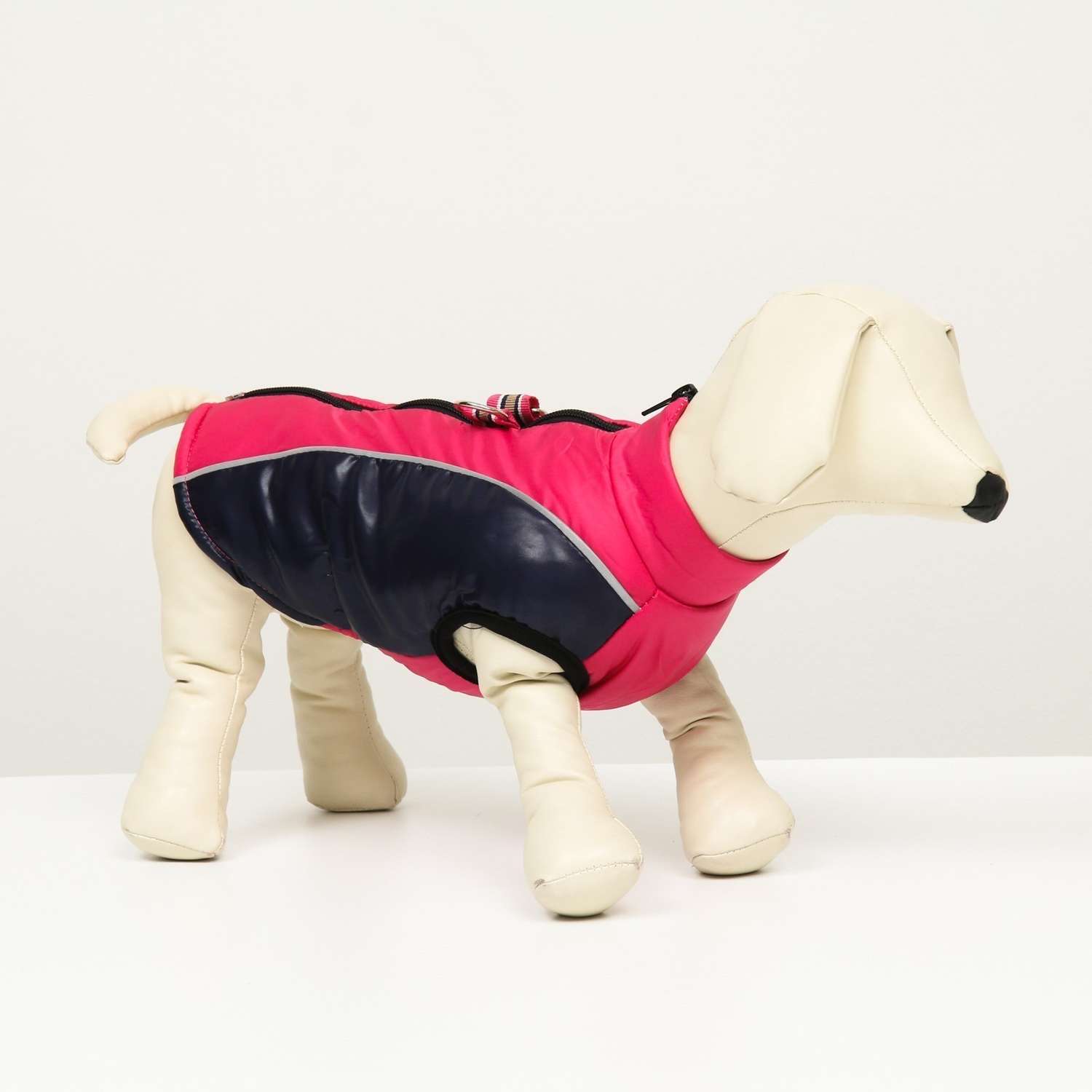 Куртка для собак Sima-Land со светоотражающими полосами розово-фиолетовый - фото 1