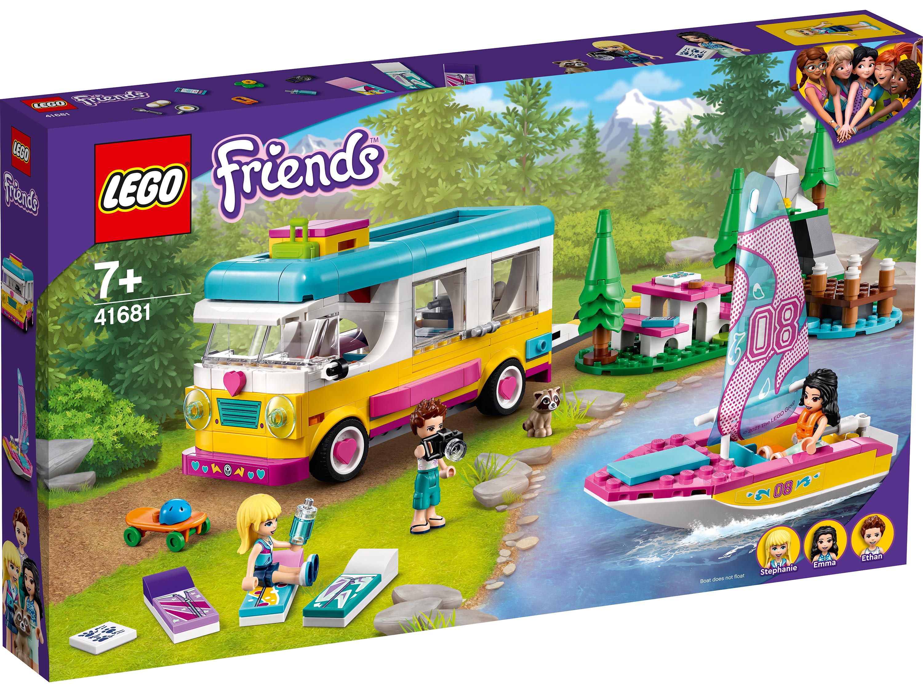 Конструктор LEGO Friends Лесной дом на колесах и парусная лодка - фото 1