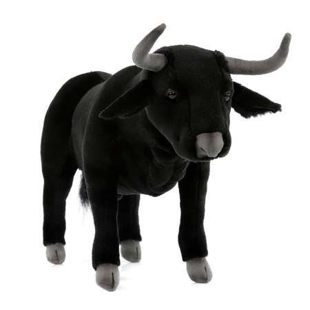 Реалистичная мягкая игрушка Hansa Бык испанский черный 40 см