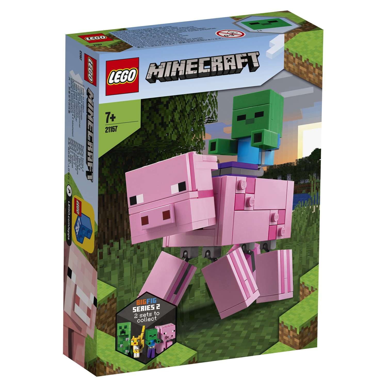 Конструктор LEGO Minecraft Minecraft Свинья и Зомби-ребенок большой 21157 - фото 2