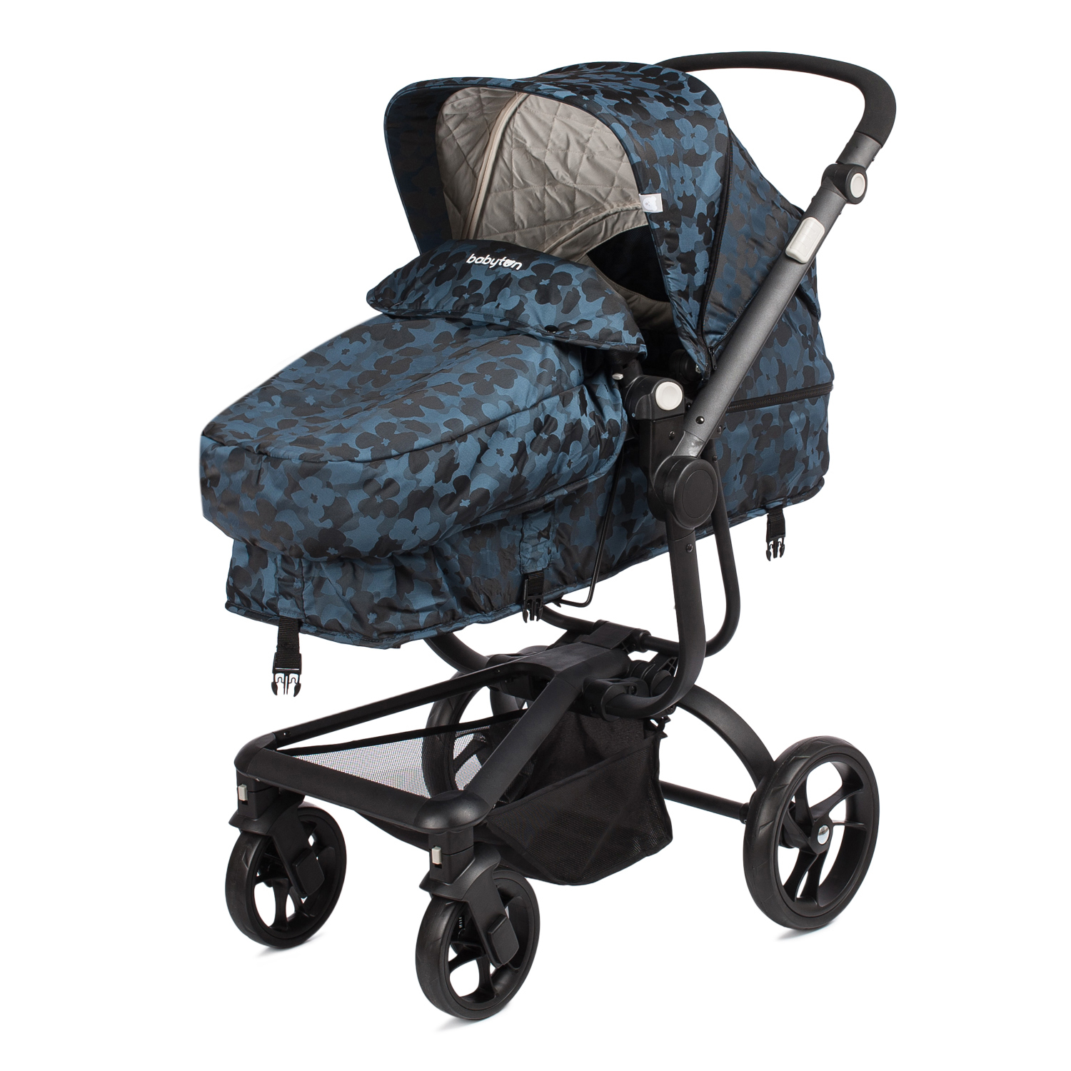 Коляска-трансформер Babyton Spider Blue Khaki - фото 1