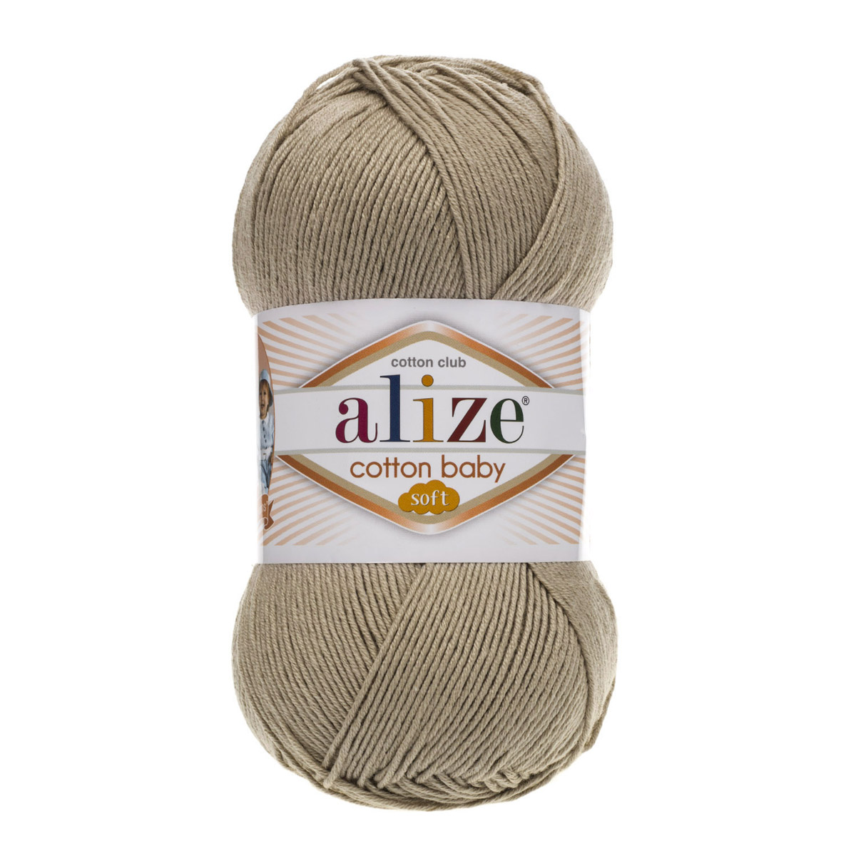 Пряжа для вязания Alize cotton baby soft 100 гр 270 м мягкая плюшевая xлопок aкрил 256 беж 5 мотков - фото 7