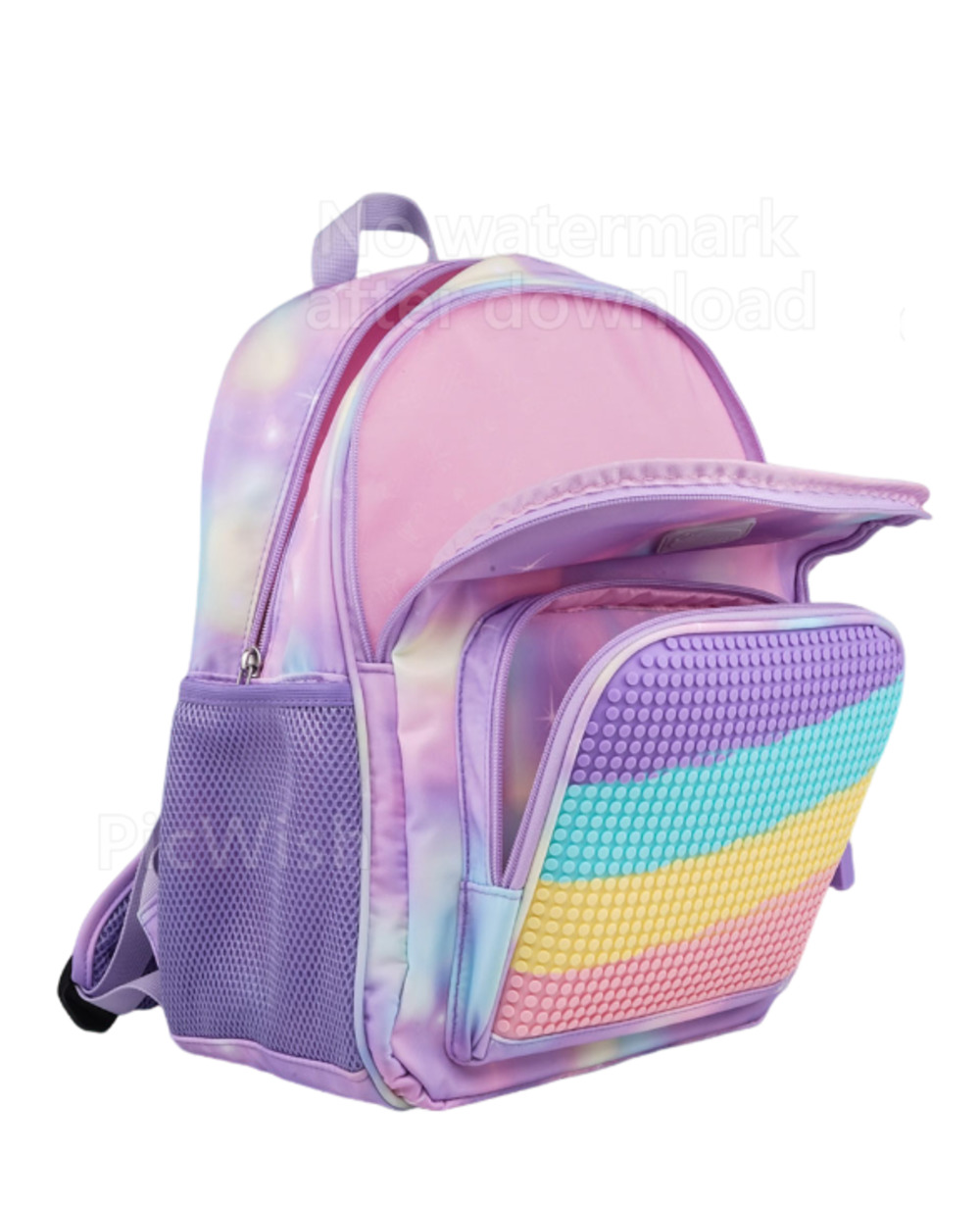 Рюкзак пиксельный Upixel rainbow Futuristic Kids School Bag U21-001 фиолетовый - фото 3