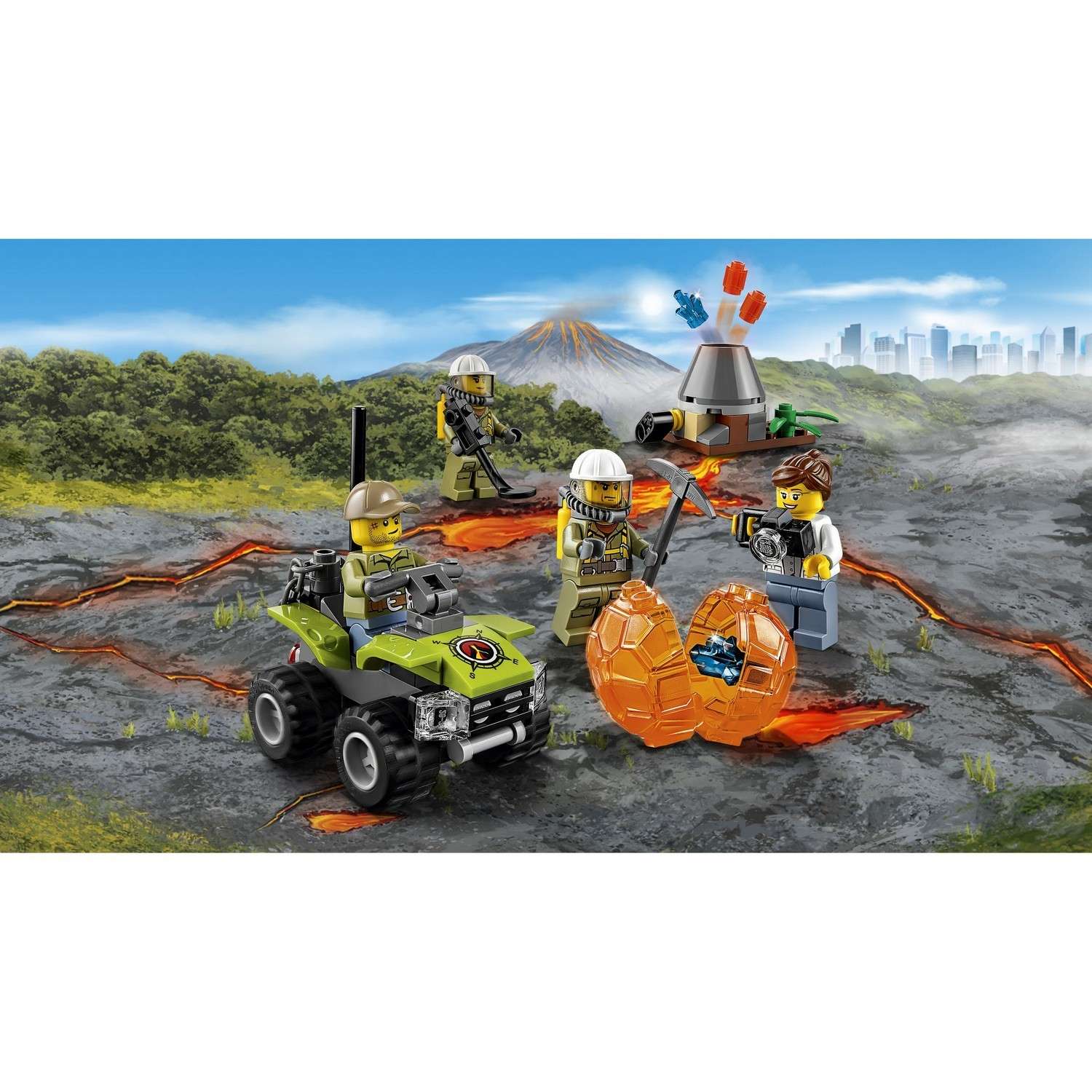 Конструктор LEGO City Volcano Explorers Набор для начинающих "Исследователи Вулканов" (60120) - фото 4