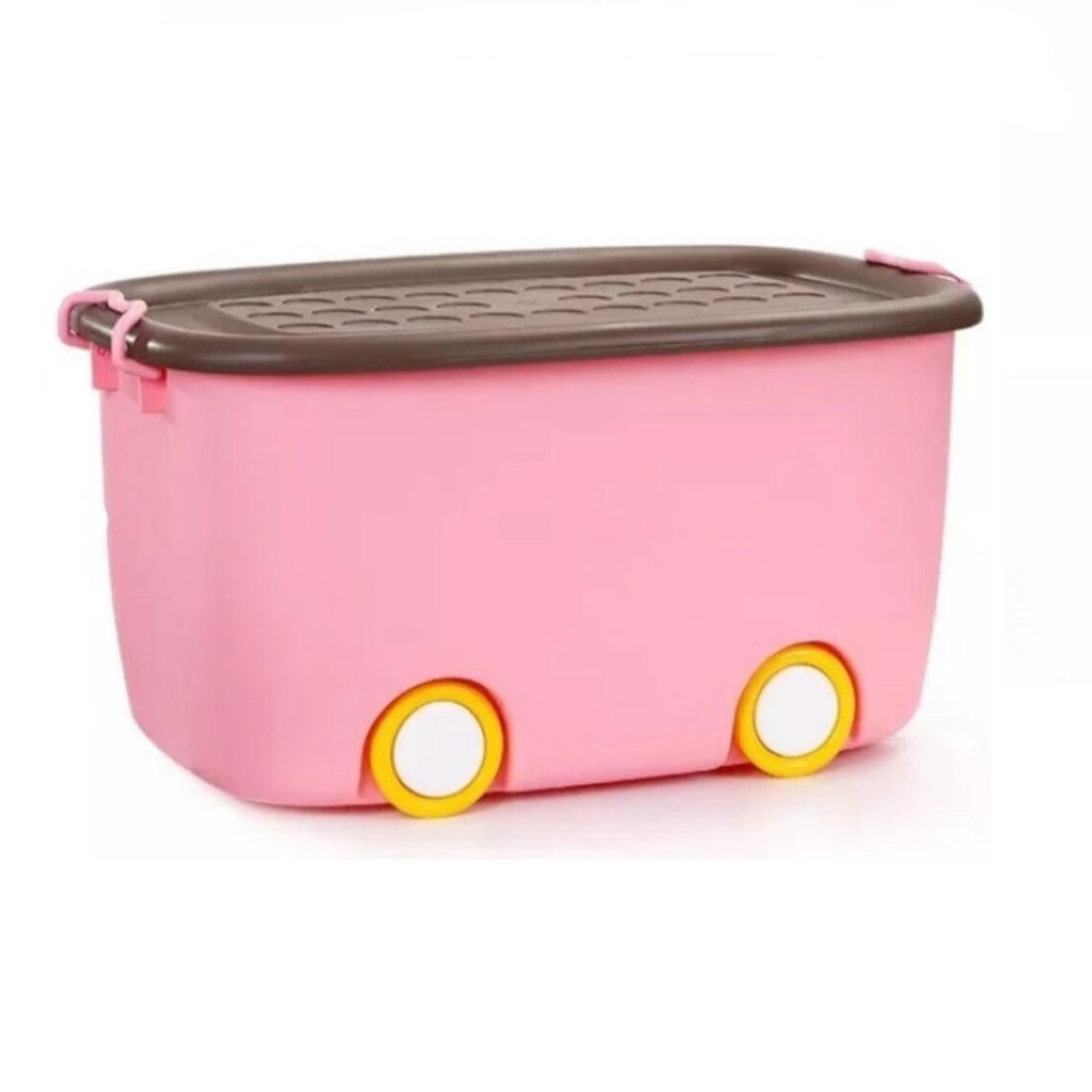 Ящик для хранения ZDK на колесах большой розовый - фото 1