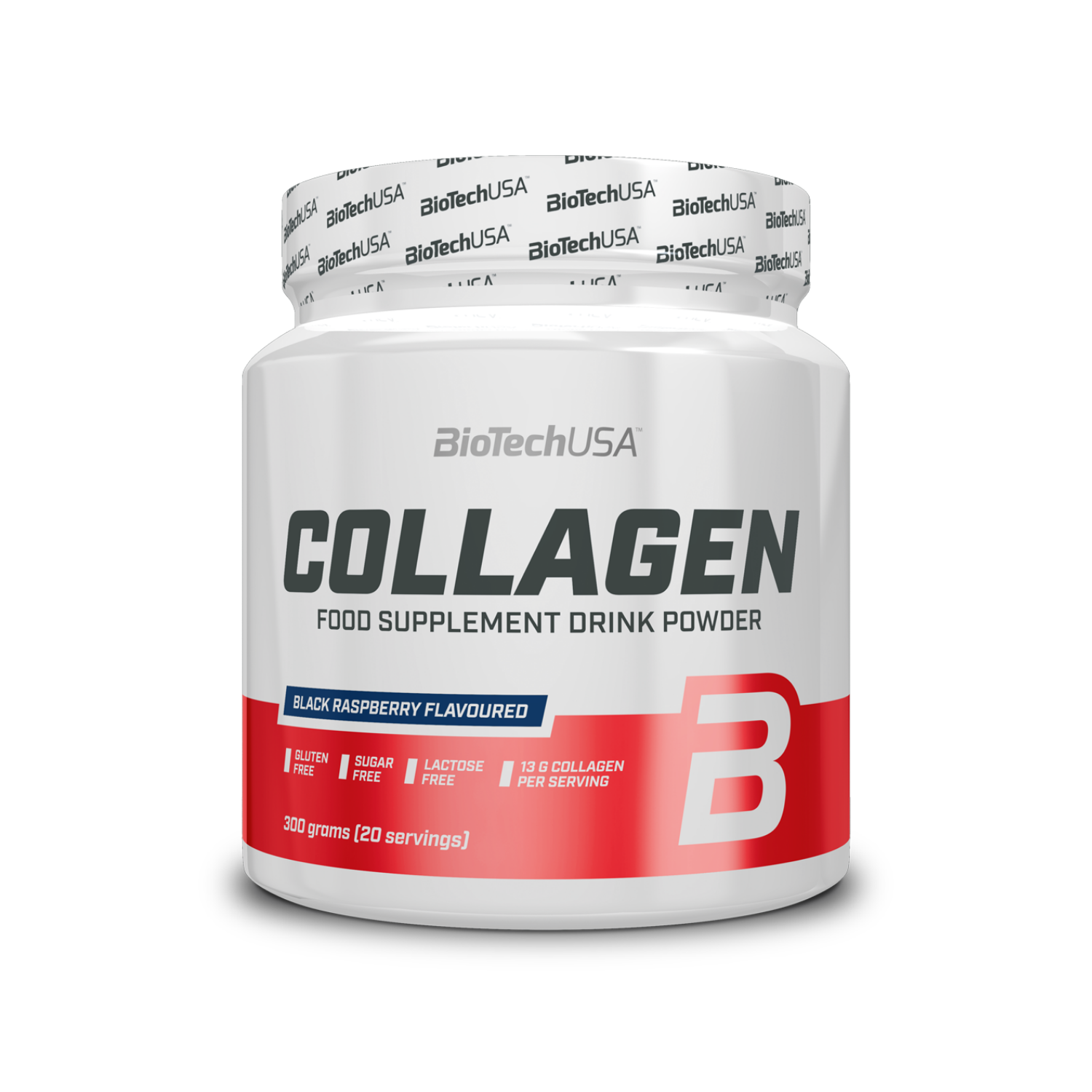 Коллаген BiotechUSA Collagen 300 г. Чёрная малина - фото 1