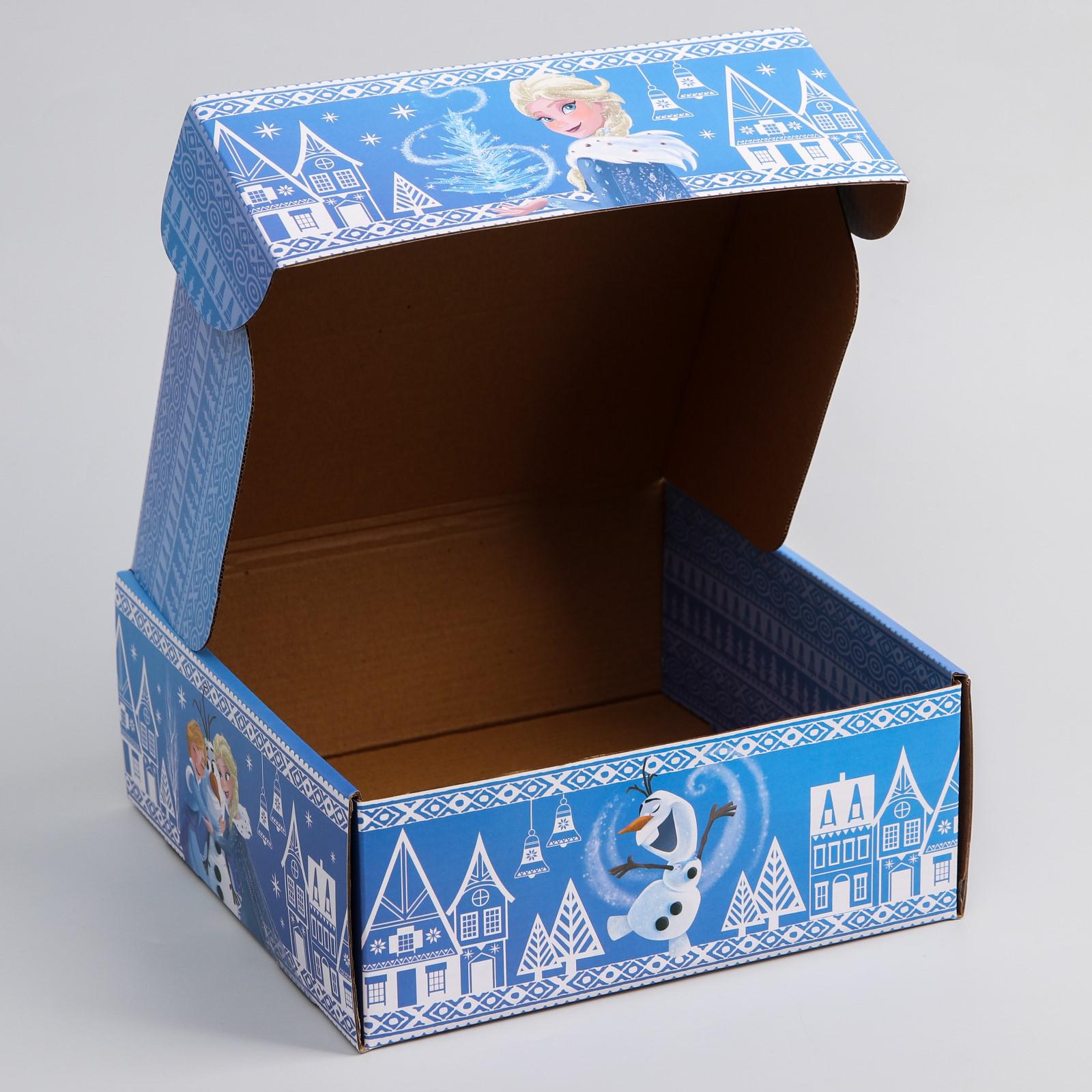 Коробка Disney подарочная складная«Волшебного нового года» Холодное сердце. 24.5×24.5×9.5 см - фото 4