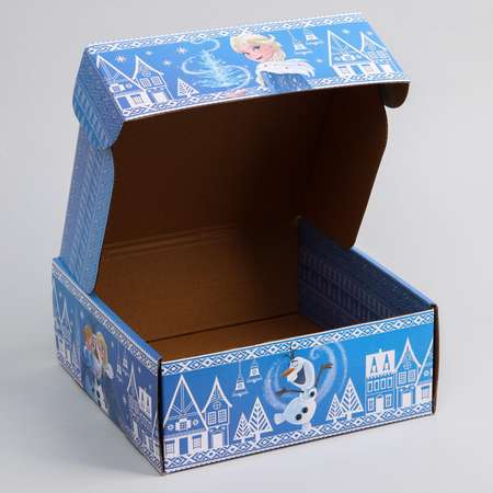 Коробка Disney подарочная складная«Волшебного нового года» Холодное сердце. 24.5×24.5×9.5 см