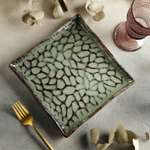 Блюдо Sima-Land керамическое квадратное «Пайро» 21.5×21.5 см цвет зелёный