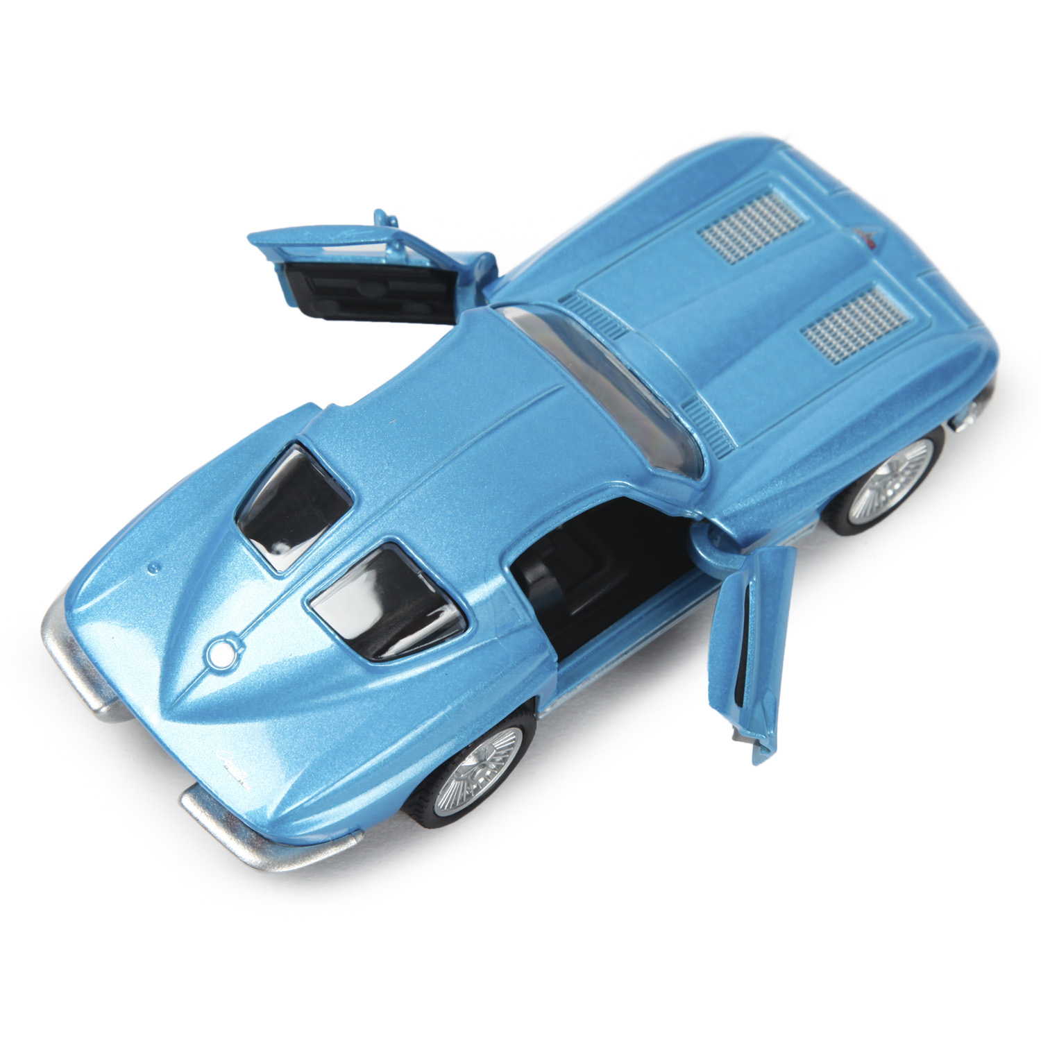 Автомобиль Mobicaro Chevrolet Corvette Stingray Split Window 1:32 голубой 544058 - фото 7