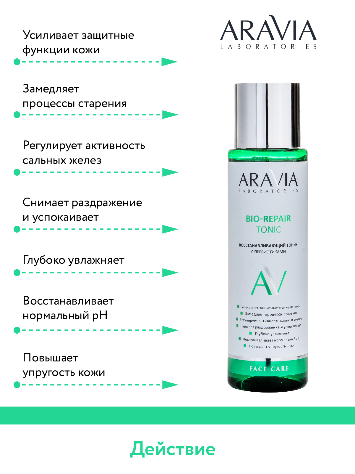 Тоник для лица ARAVIA Laboratories Восстанавливающий с пребиотиками Bio-Repair Tonic 250 мл - фото 6