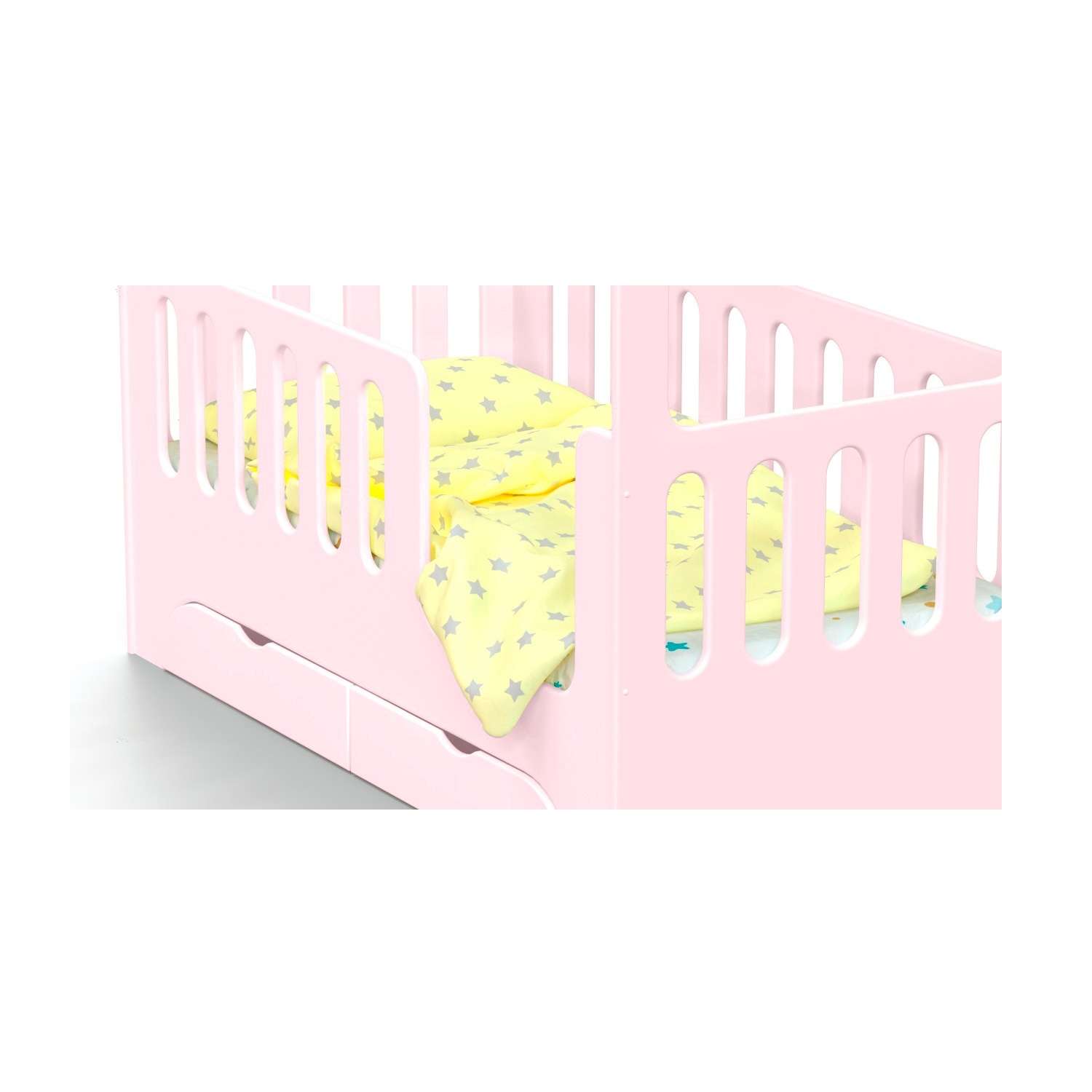 Кровать детская односпальная Roomiroom Односпальная 160х80 детская розовая правая - фото 2