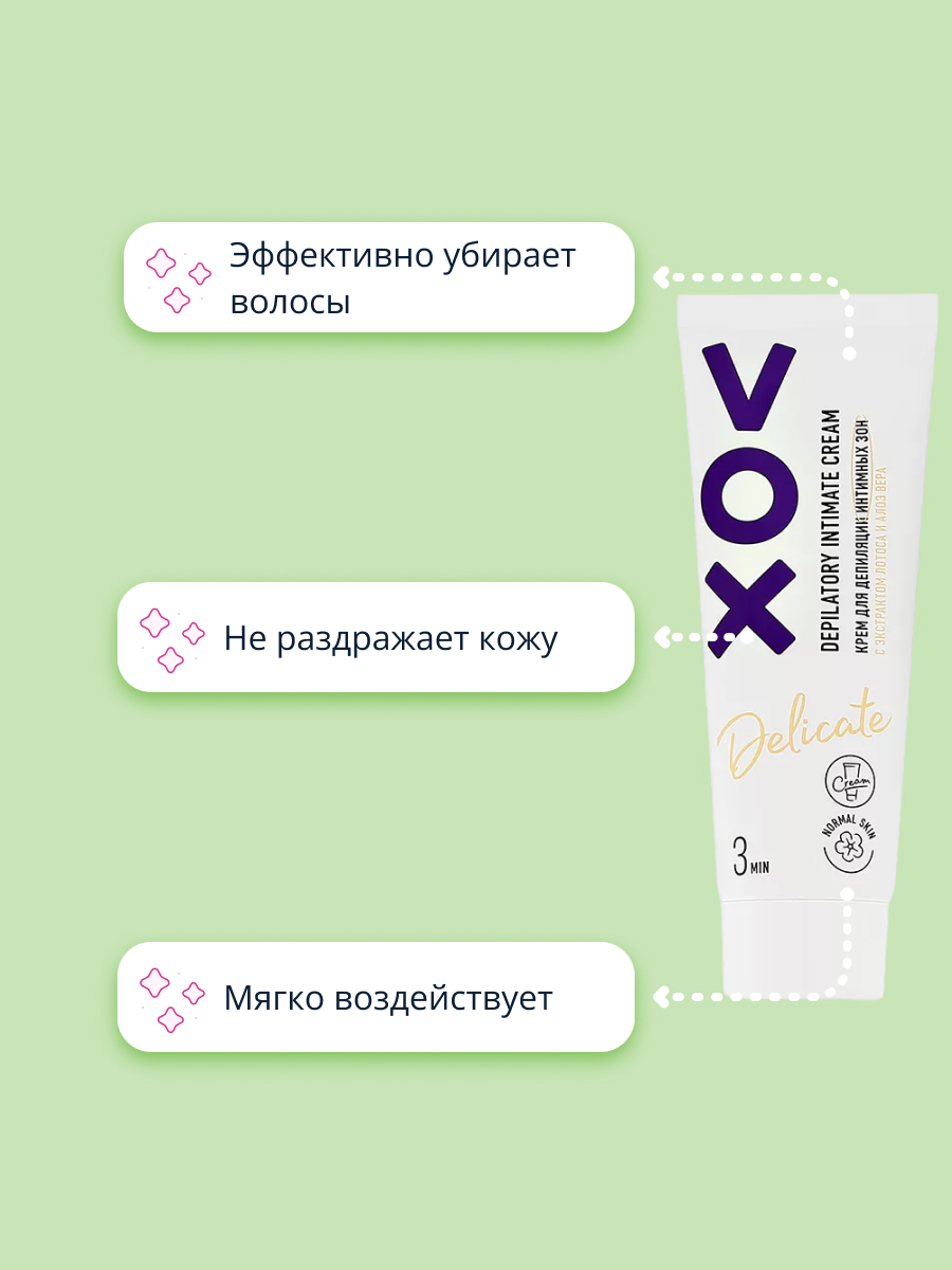 Крем для депиляции VOX интимных зон купить по цене 689 ₽ в  интернет-магазине Детский мир