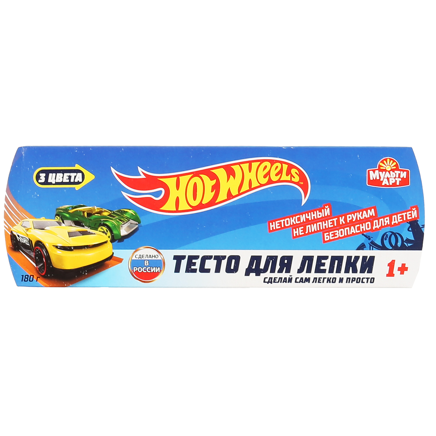 Тесто для лепки МультиАРТ Hot Wheels 3 цвета по 60 г 303776 - фото 2