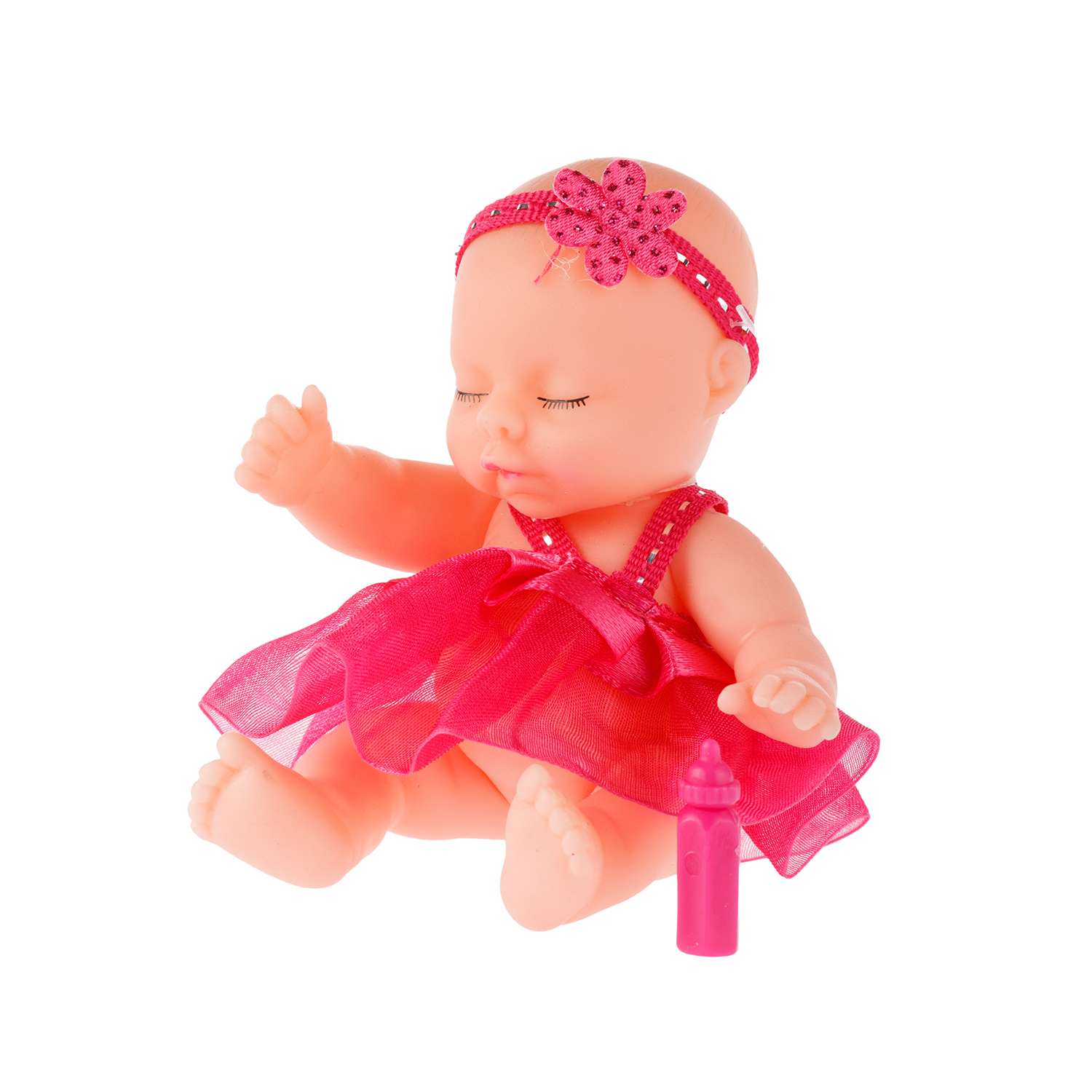 Кукла BABY STYLE Tutu Love в шаре малиновый в шелковом сарафане 8211/малиновый - фото 4