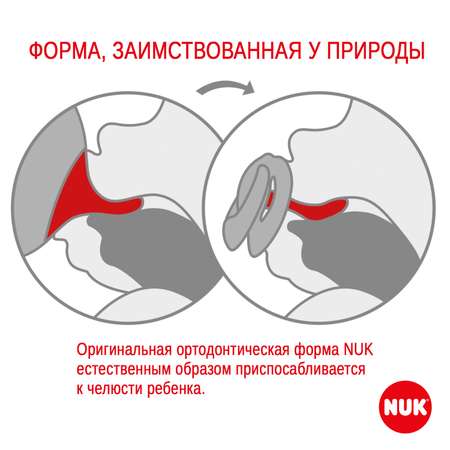 Пустышка Nuk латекс ортодонтическая от 18 мес. 1 шт.