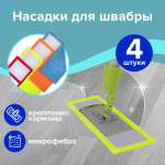 Сменная насадка Лайма для швабры плоская из микрофибры 40см