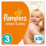 Подгузники Pampers Sleep and Play 4-9кг 16шт