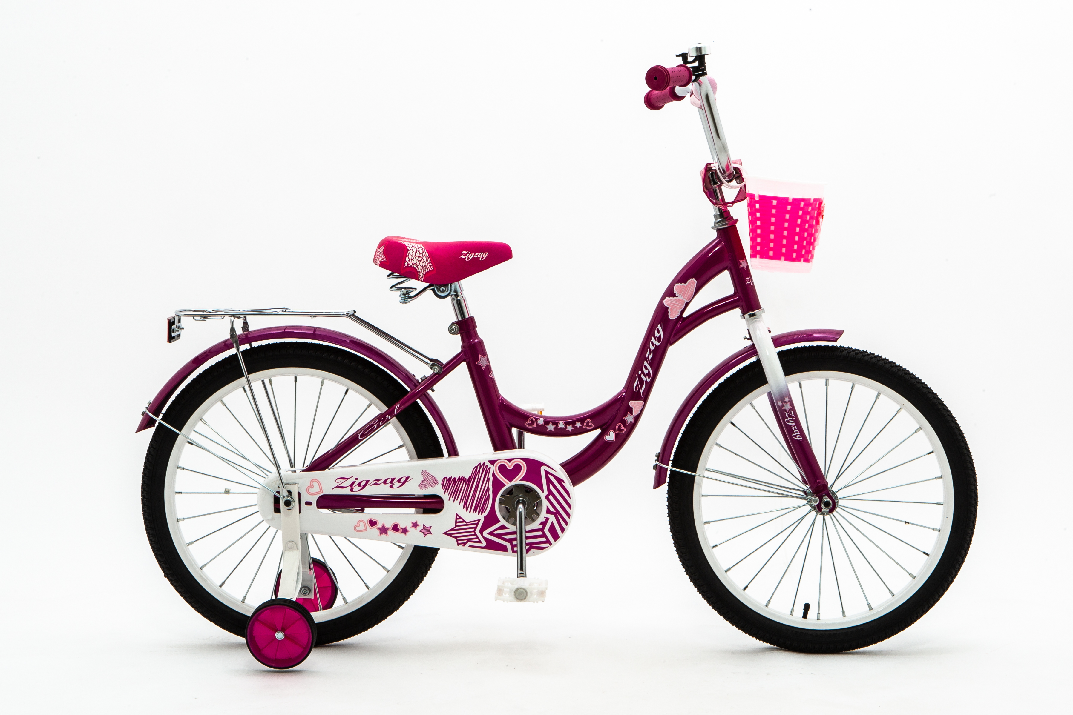 Велосипед ZigZag GIRL малиновый 20 дюймов - фото 1