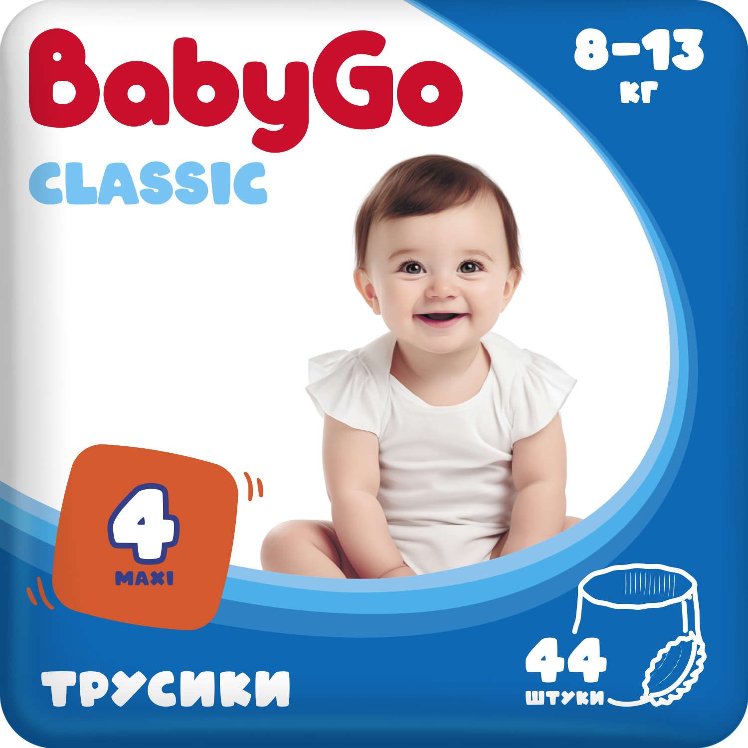 Трусики Baby Go Maxi 8-13кг 44шт - фото 1