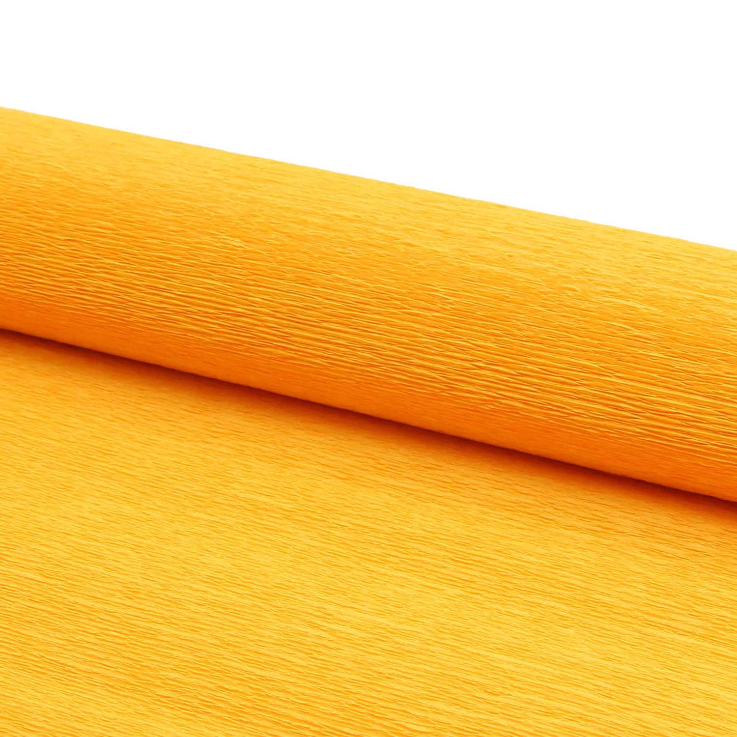 Бумага Айрис гофрированная креповая для творчества 50 см х 2.5 м 180 г солнечно-желтая - фото 2