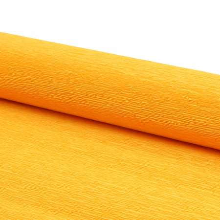Бумага Айрис гофрированная креповая для творчества 50 см х 2.5 м 180 г солнечно-желтая