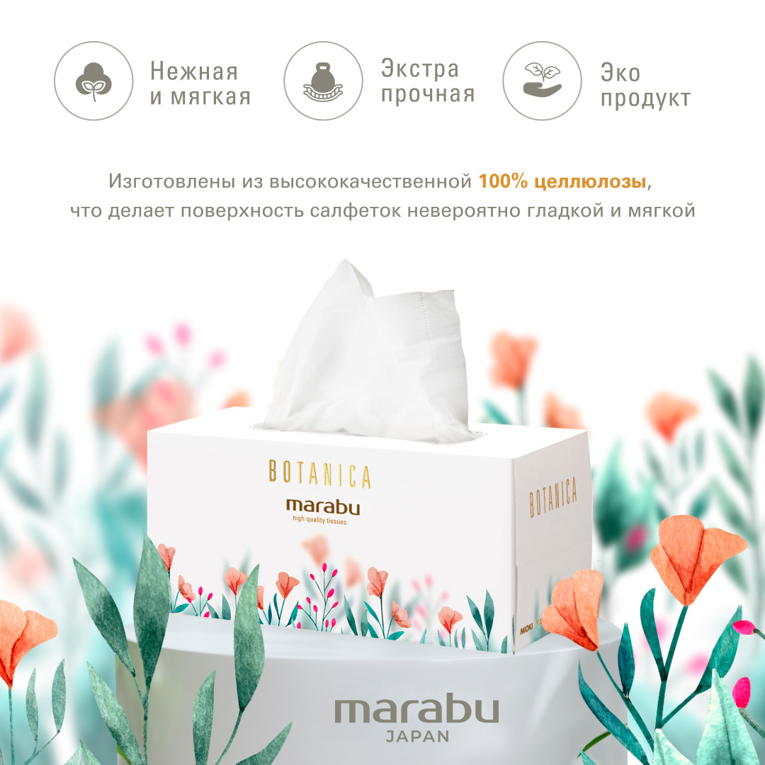 Салфетки бумажные MARABU Botanica цветы 220 шт 3 упаковки купить по цене  771 ₽ в интернет-магазине Детский мир