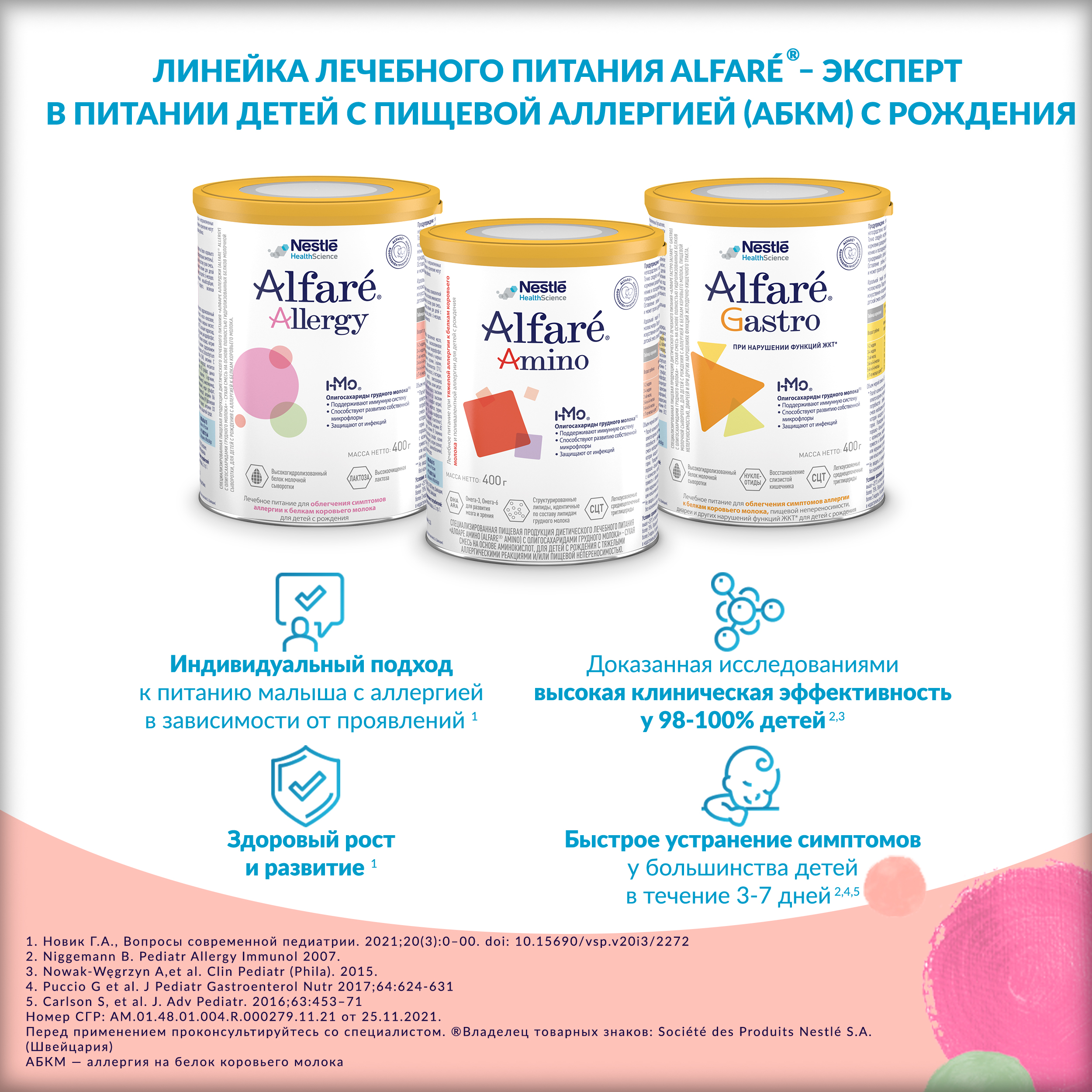 Смесь Nestle Alfare Allergy HMO 400г с 0месяцев - фото 11