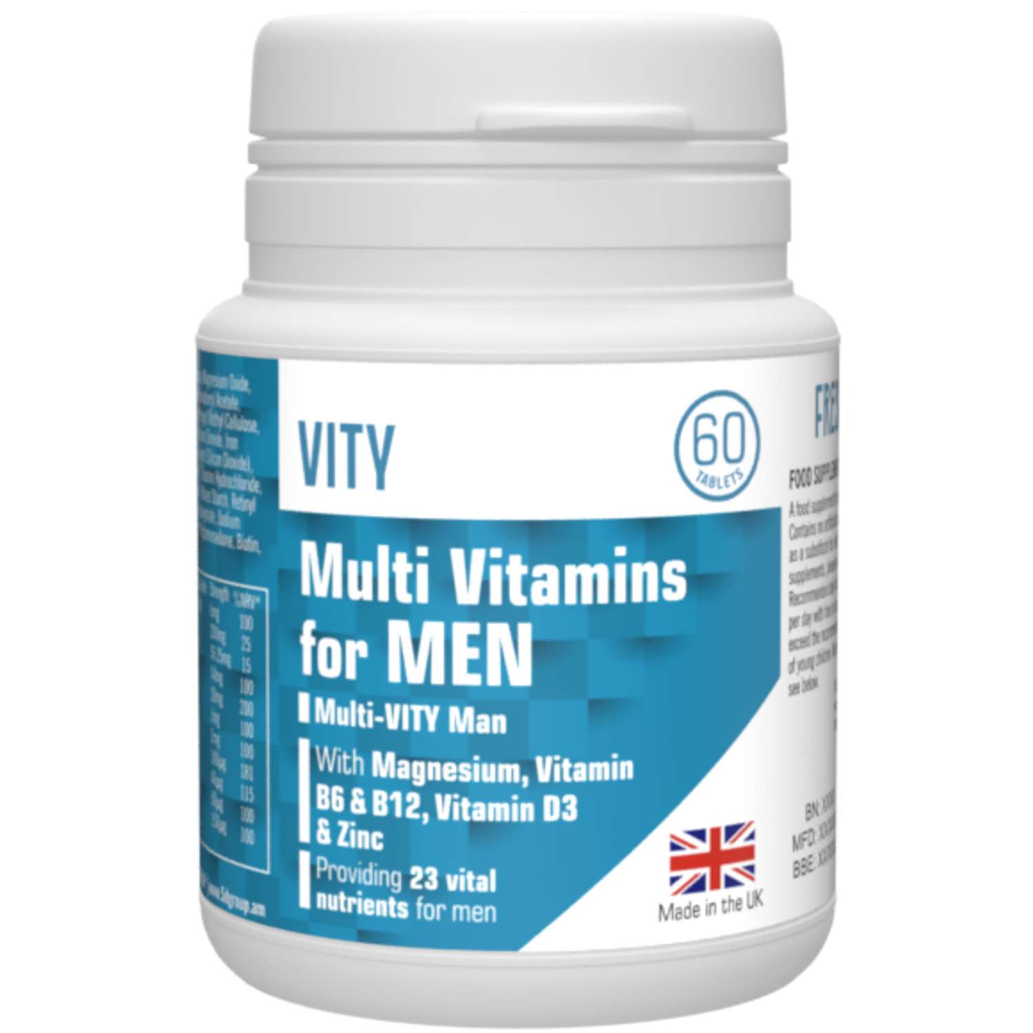 БАД VITY Мультивитамины для мужчин Мульти-ВИТИ МЕН таблетки Великобритания - фото 1