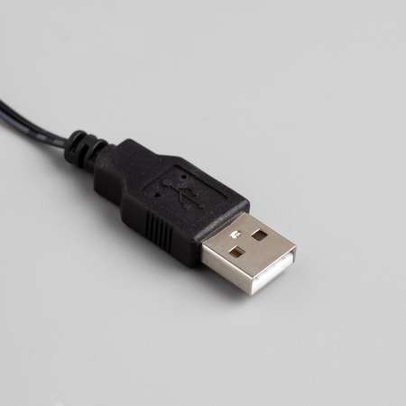 Гирлянда Luazon «Нить» 5 м роса IP20 чёрная нить 50 LED свечение белое USB
