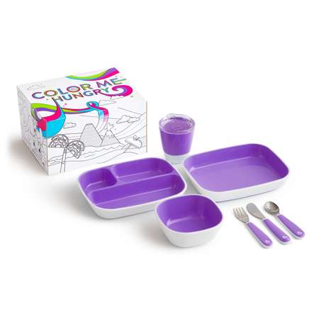Набор посуды Munchkin 7предметов Фиолетовый