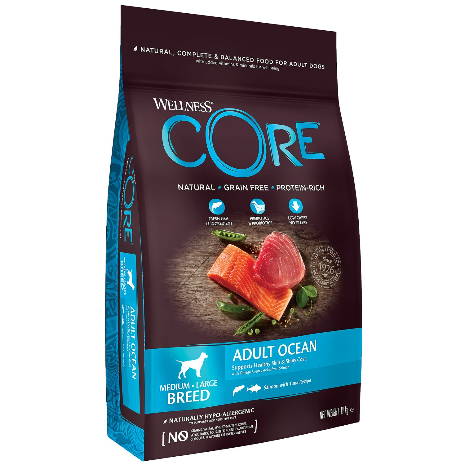 Сухой корм для собак Wellness CORE 10 кг лосось, тунец (для домашних, полнорационный) - фото 3