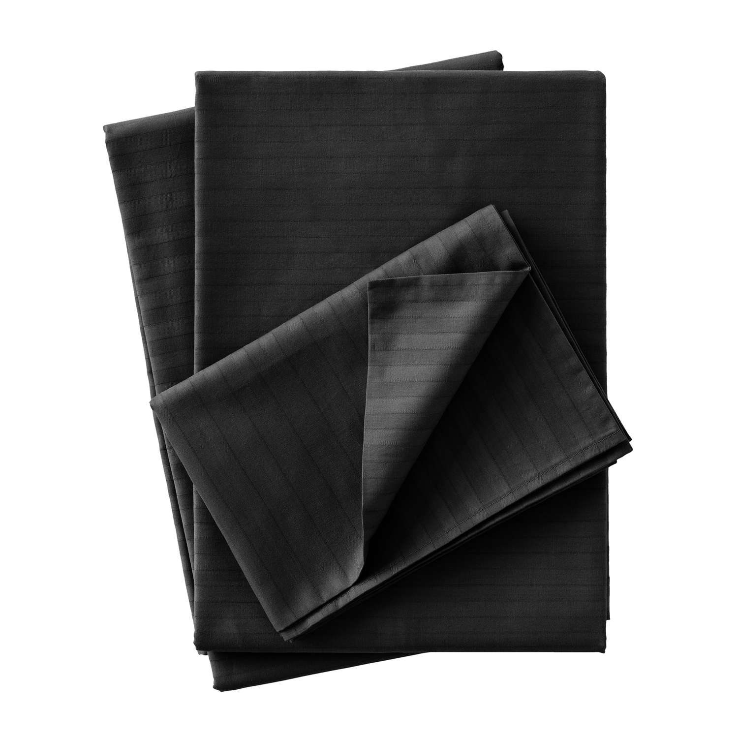 Комплект постельного белья Verossa 1.5СП Black страйп-сатин наволочки 50х70см 100% хлопок - фото 1