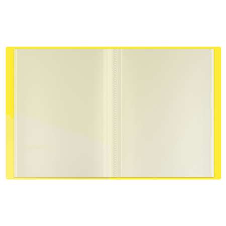 Папка с 40 вкладышами Berlingo Neon желтый неон
